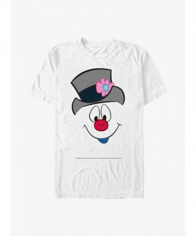 Frosty Big Face Snowman T-Shirt - White Men's