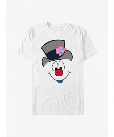 Frosty Big Face Snowman T-Shirt - White Men's