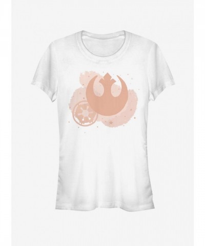 Star Wars Minimalist Logo Tee for Girls in White