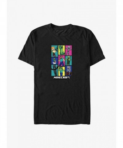Minecraft Monster Collection T-Shirt - Black Men's Size