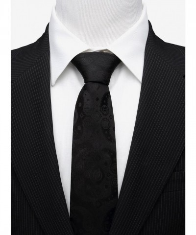 Marvel Avengers Emblems Paisley Print Black Silk Tie
