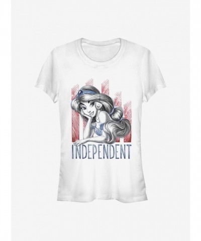 Disney Jasmine T-Shirt for Girls - Lightweight Cotton White