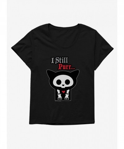 Skelanimals Girls Plus Size T-Shirt Still Purr Soft Cotton Tee