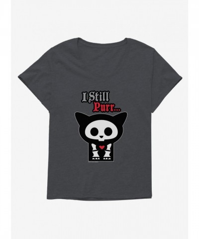 Skelanimals Girls Plus Size T-Shirt Still Purr Soft Cotton Tee