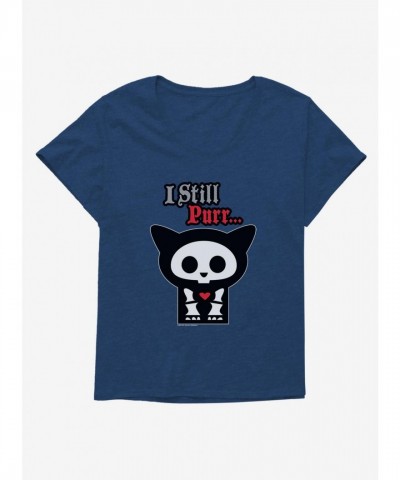 Skelanimals Girls Plus Size T-Shirt Still Purr Soft Cotton Tee