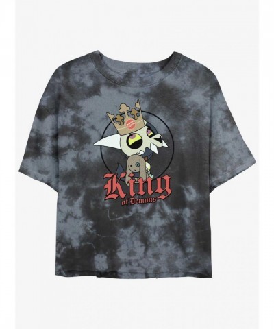 Disney Owl House Demon King Tie-Dye Junior Crop Top - Girls' Multi