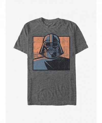 Star Wars Darth Vader Heather Charcoal Distressed T-Shirt - Unisex