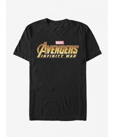Marvel Avengers Infinity War Logo Cotton T-Shirt - Men's Black