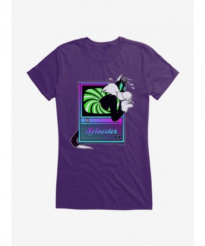 Looney Tunes Girls T-Shirt Featuring Sylvester Cat Design