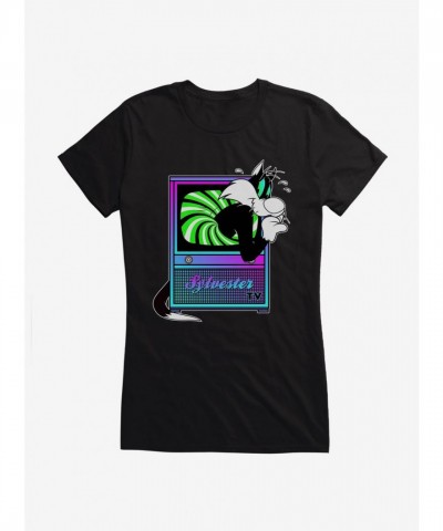 Looney Tunes Girls T-Shirt Featuring Sylvester Cat Design