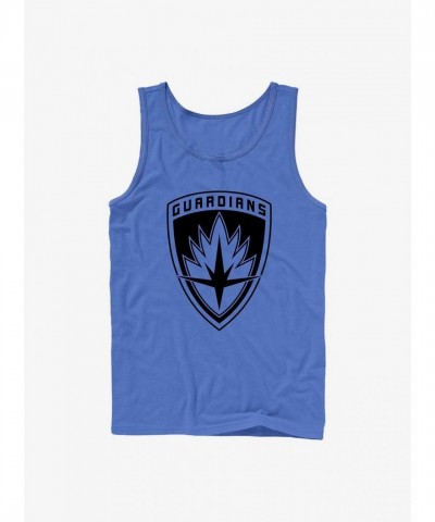 Marvel Guardians Emblem Tank Top - Blue Men's Cotton T-Shirt