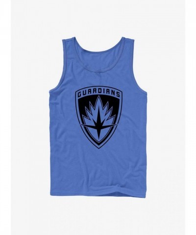 Marvel Guardians Emblem Tank Top - Blue Men's Cotton T-Shirt