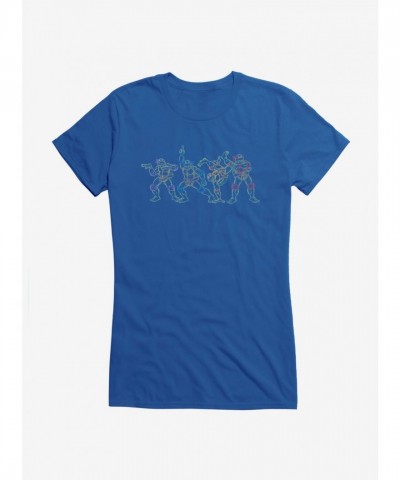 Teenage Mutant Ninja Turtles Neon Joke Cartoon Tee for Girls
