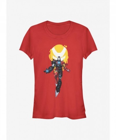 Marvel's Iron Man Venomized Icon Tee for Girls - Red Junior Size