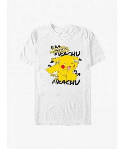 Pokemon Pikachu Joke T-Shirt - Lightweight Men's White Cotton