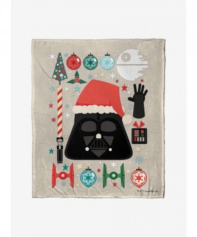 Star Wars Darth Vader Christmas Throw Blanket by The Northwest