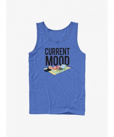Disney Lilo & Stitch Mood T-Shirt for Men - Comfortable Blue Tank