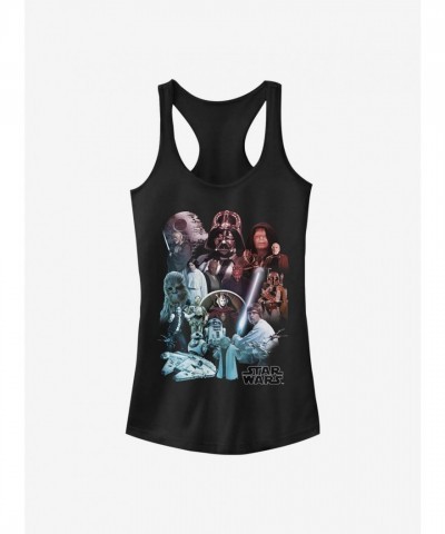 Star Wars Ultimate Poster Girls Tank Top - Junior Sizes Black