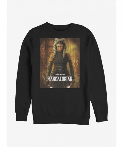Star Wars Mandalorian Ahsoka Crew Sweatshirt - Black Men's