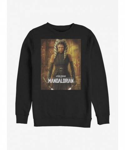 Star Wars Mandalorian Ahsoka Crew Sweatshirt - Black Men's