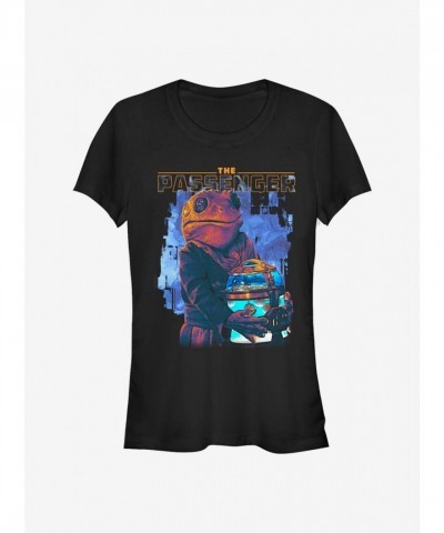 The Mandalorian Passenger Girls T-Shirt - Black Lightweight Cotton