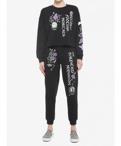 Her Universe Haunted Mansion Crop Sweatshirt for Girls