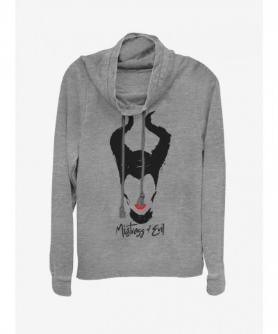 Disney Grey Long-Sleeve Cowl Neck Top for Girls - Maleficent Inspired
