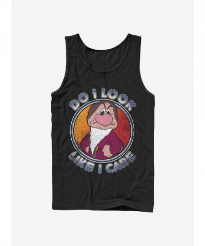 Disney Snow White Unisex Tank Top - Black Cotton