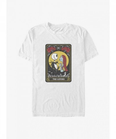 Disney Jack and Sally Lovers Tarot Big & Tall T-Shirt - White