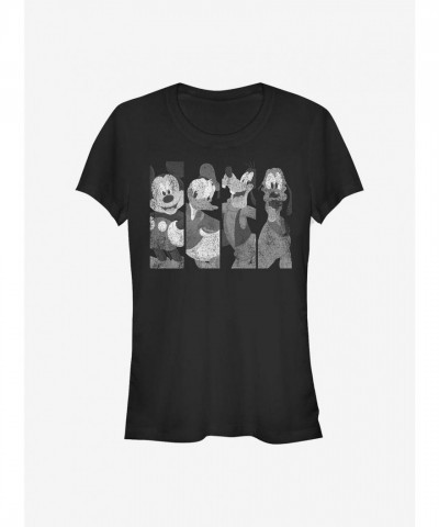 Disney Girls Lightweight Mickey Mouse Bro Time T-Shirt - Black