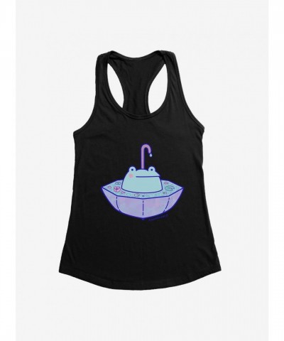 Rainylune The Frog Umbrella Tank Top for Girls - Black