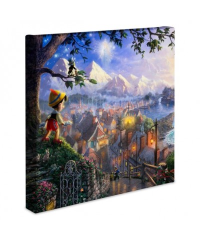 Pinocchio Wishes Upon a Star Gallery Wrapped Canvas by Thomas Kinkade Studios