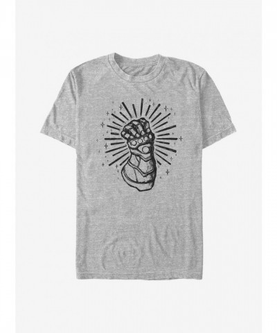 Marvel Avengers Infinity Gauntlet Grey T-Shirt - Men's Size