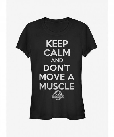 Jurassic Park Keep Calm and Stay Still Girls T-Shirt - Black