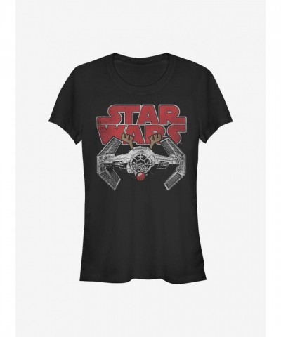 Star Wars Trendy Rudolph T-Shirt for Girls - Black