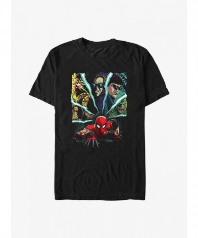 Marvel Men's Soft Spider-Man Villain Senses T-Shirt - Black