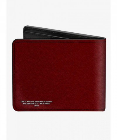 DC Comics The Flash Burgundy Bifold Wallet for Men