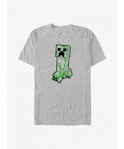 Minecraft Creeper Grey T-Shirt for Men - Lightweight Comfort