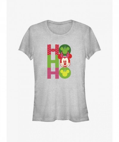 Disney Grey Ho Ho Ho Mickey Mouse Girls T-Shirt