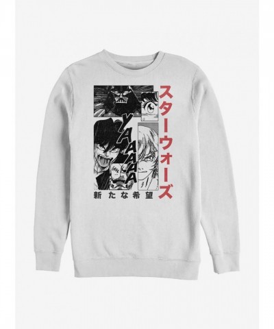 Star Wars Manga-Inspired Crew Neck Sweatshirt - Men's White