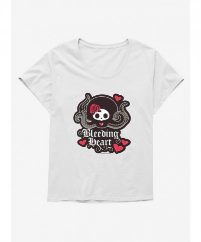Skelanimals Girls Bleeding Heart Plus Size Tee