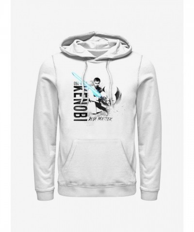 Star Wars Clone Wars Obi-Wan Kinet Graphic Hoodie - Men's White