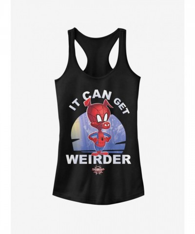 Marvel Spider-Man's Weirdest Hero - Spider-Ham Girls Cotton Tank Top - Black