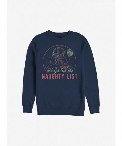 Naughty List Blue Holiday Sweatshirt for Men - Star Wars