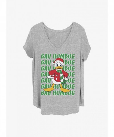 Disney Girls Plus Size T-Shirt Featuring Donald Duck & Scrooge - Grey