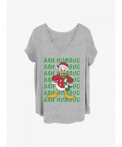 Disney Girls Plus Size T-Shirt Featuring Donald Duck & Scrooge - Grey