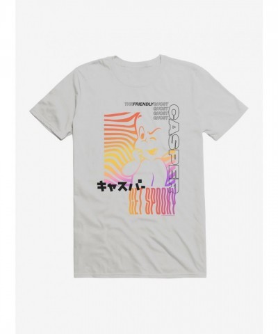 Casper Friendly Ghost Raver T-Shirt - Grey Men's Size