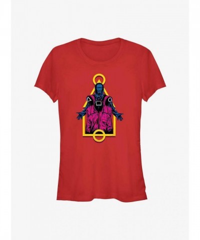 Squid Game Red Masked Figure Tee for Girls