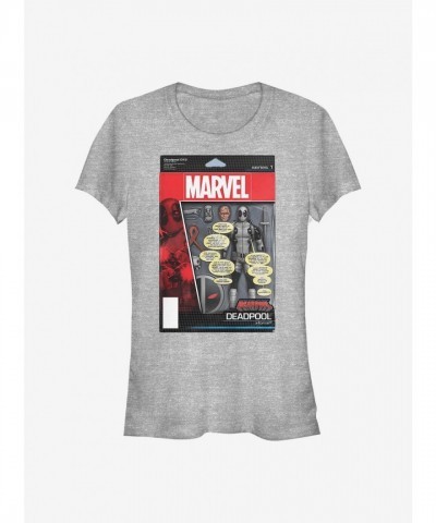 Marvel Deadpool Costume T-Shirt for Girls - Grey