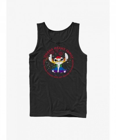 Disney Ohana Pride Tank Top - Lilo And Stitch Black Cotton for Men